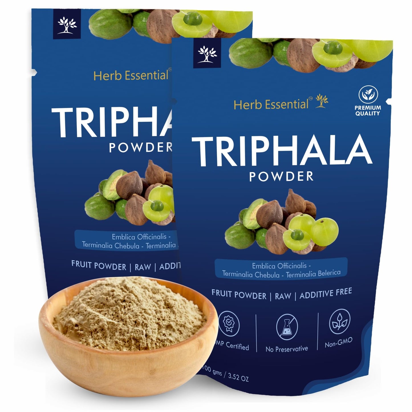 Herb Essential Organic Triphala Powder 7.05 oz