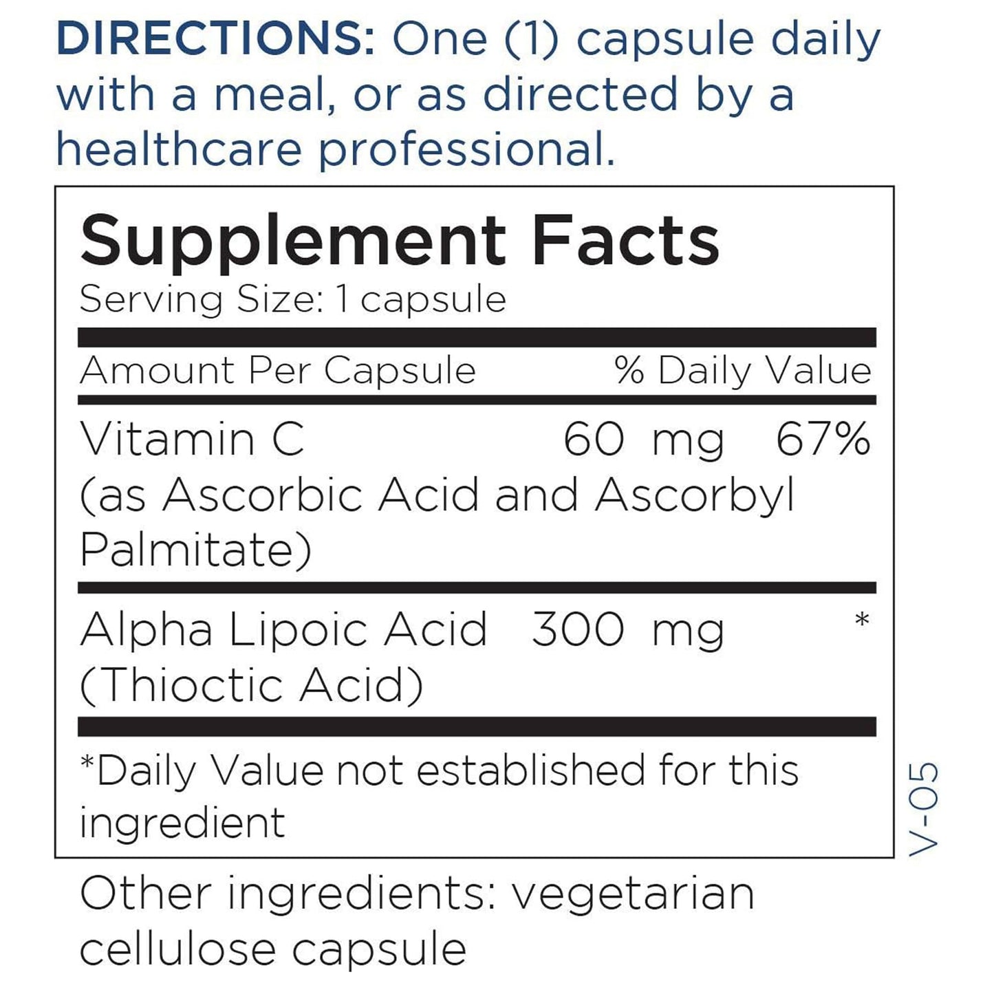 Metabolic Maintenance Alpha-Lipoic Acid 300mg Capsule, 90 Capsules