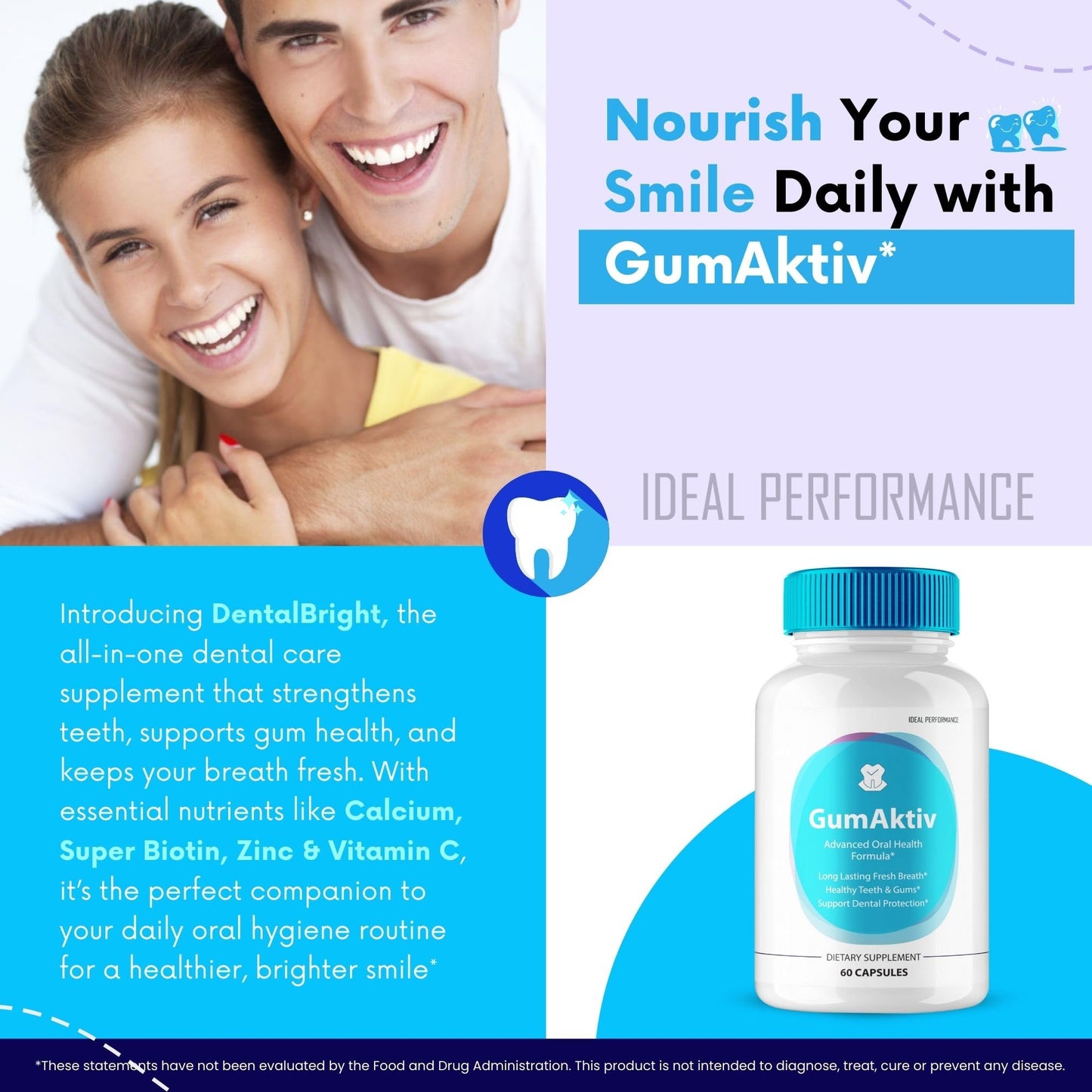 IDEAL PERFORMANCE Gum Aktiv for Teeth and Gums Capsule, 60 Capsules