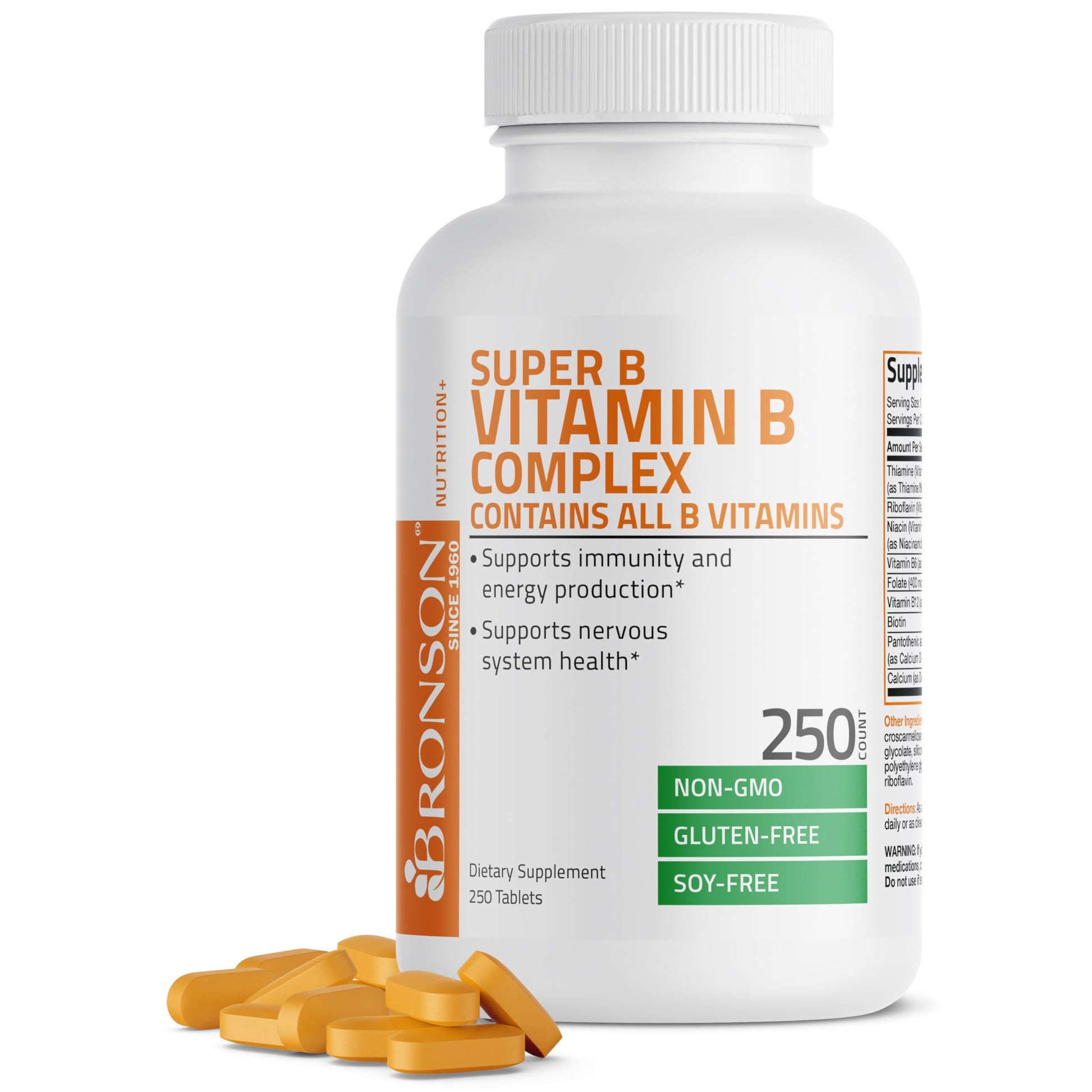 Bronson Vitamin B Complex Tablets, 250 Tablets