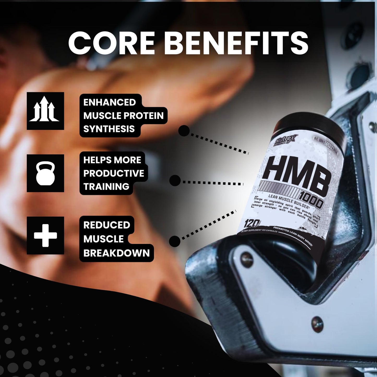Nutrex Research HMB 1000 MG Capsules 120 Count