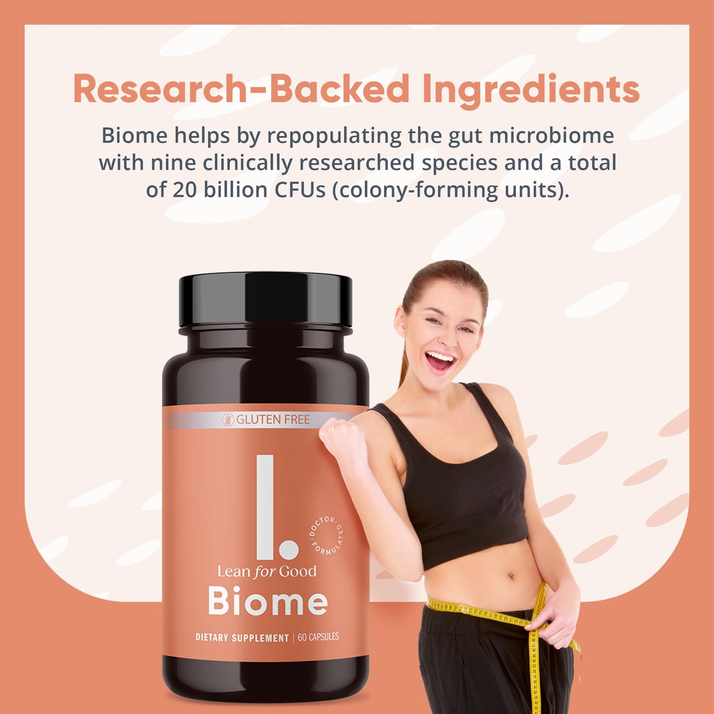 LEANFORGOOD Biome 9-Strain Probiotic Formula with Greenselect Phytosome, 60 Capsules