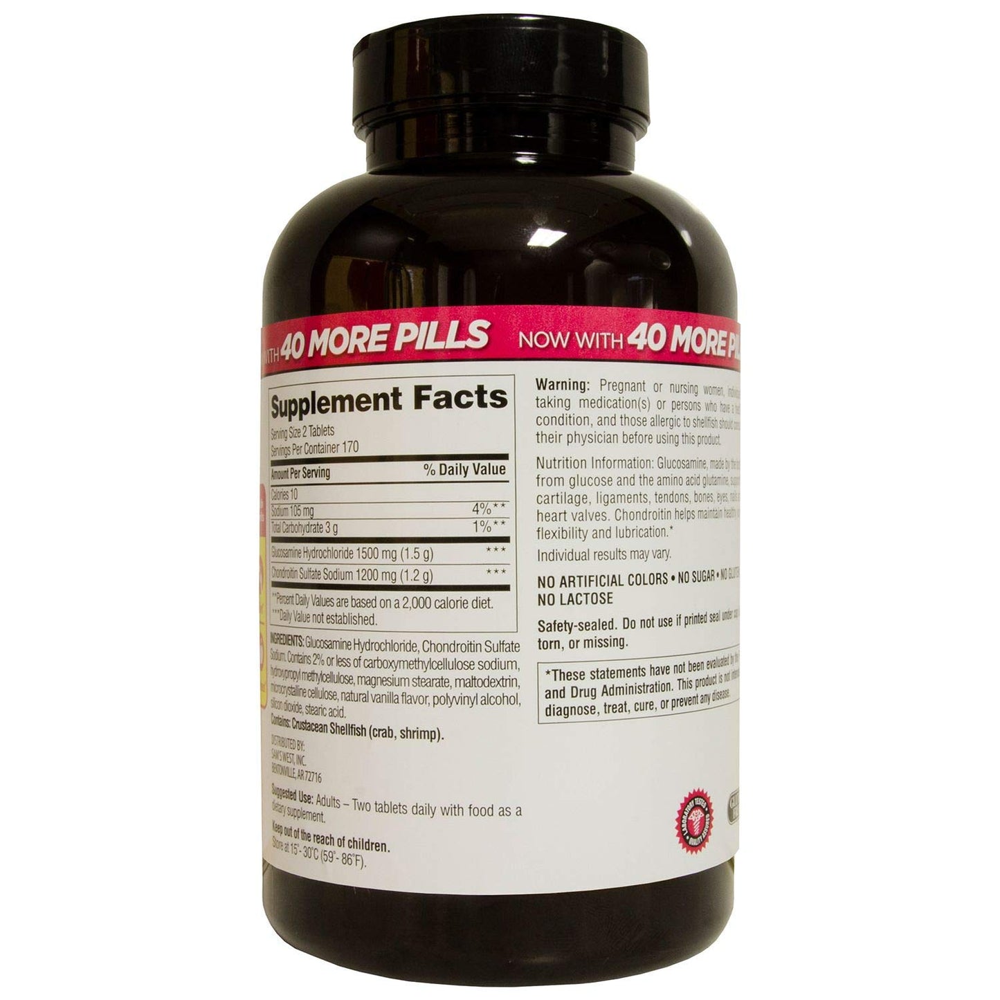 Member's Mark Triple Strength Glucosamine Chondroitin Tablet, 1 Count