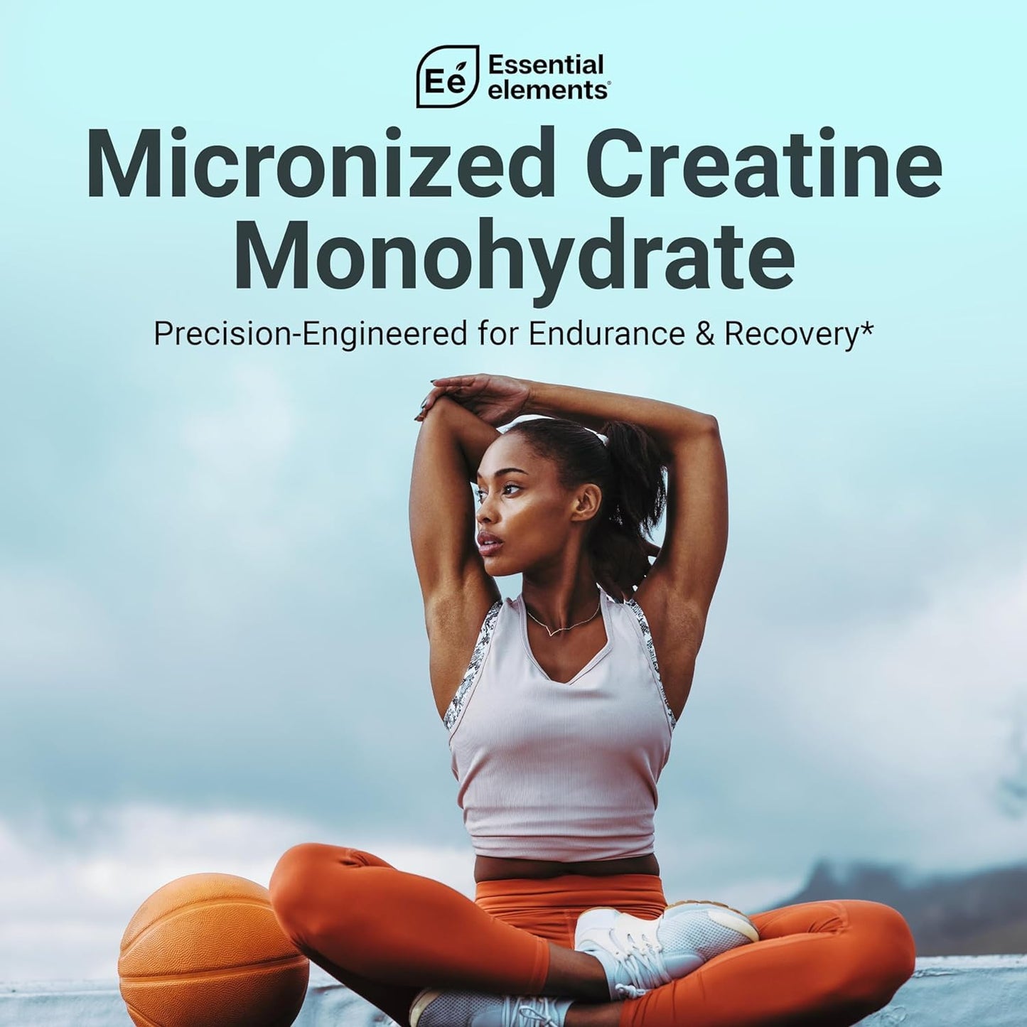 Essential Elements Micronized Creatine Monohydrate Powder 22 Servings