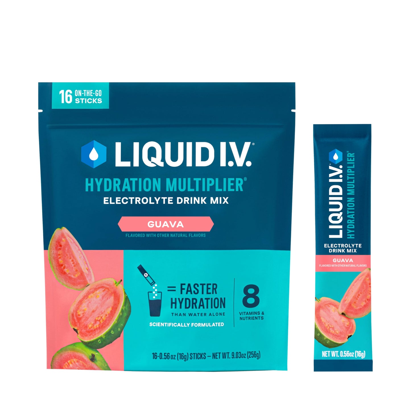 Liquid I.V. Hydration Multiplier Guava Powder, 1 Pack (16 Servings)