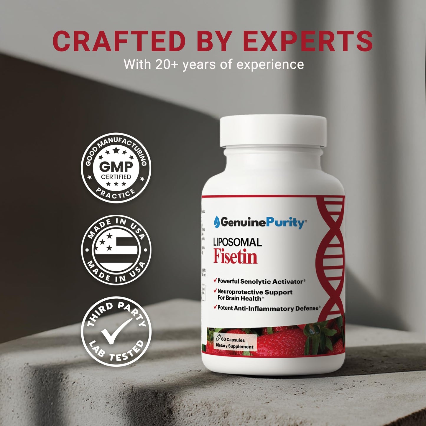 GenuinePurity Liposomal Fisetin 150mg Capsule, 60 Capsules