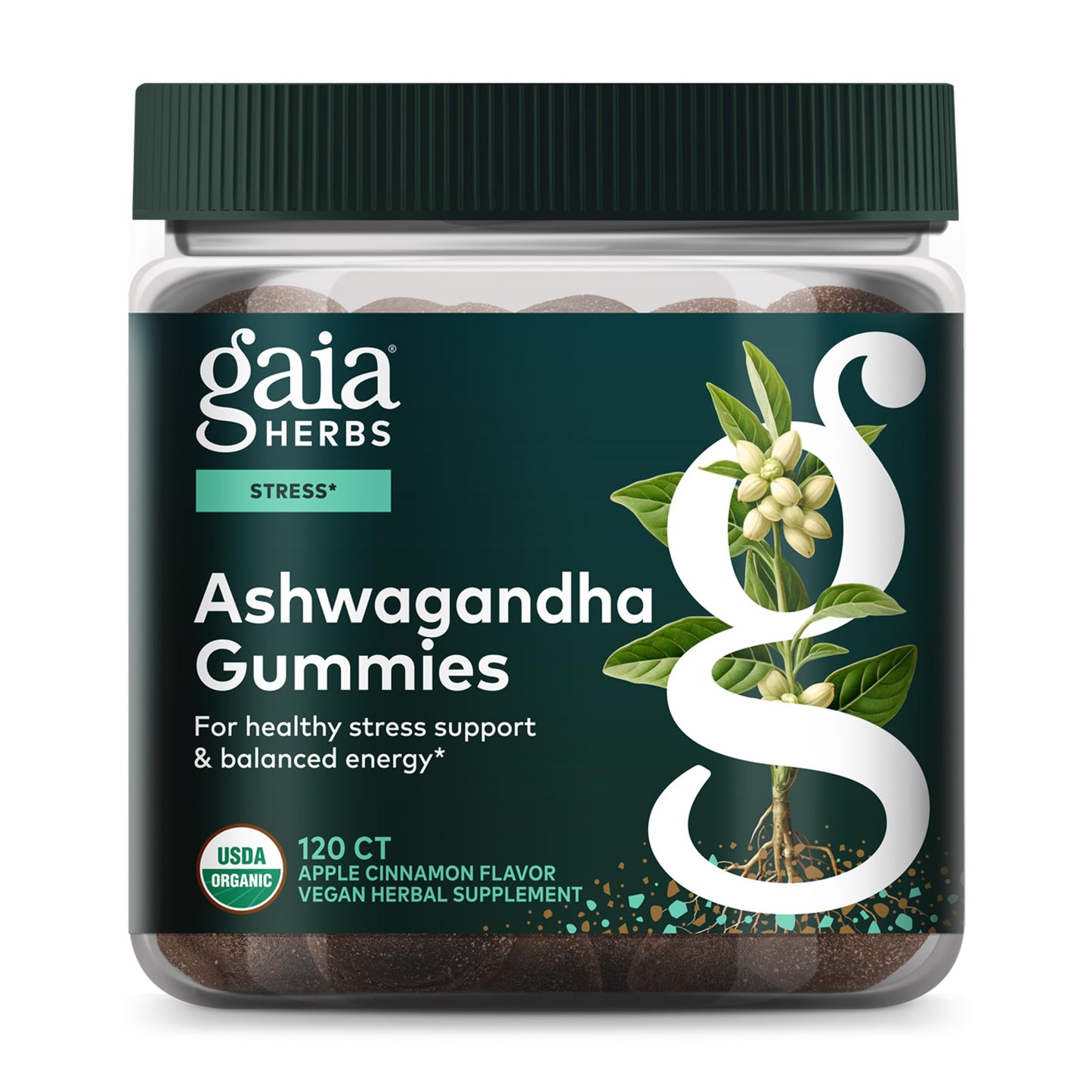 Gaia Herbs Organic Ashwagandha Gummies 120 Count
