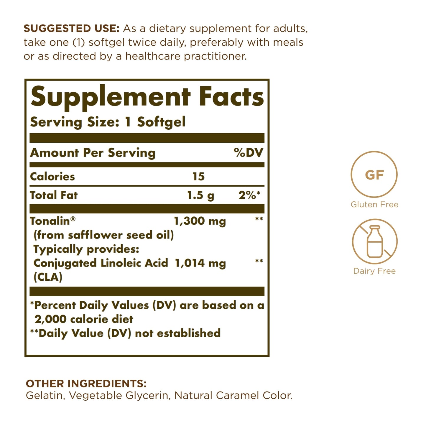 Solgar Tonalin CLA 1300 mg Softgels 60