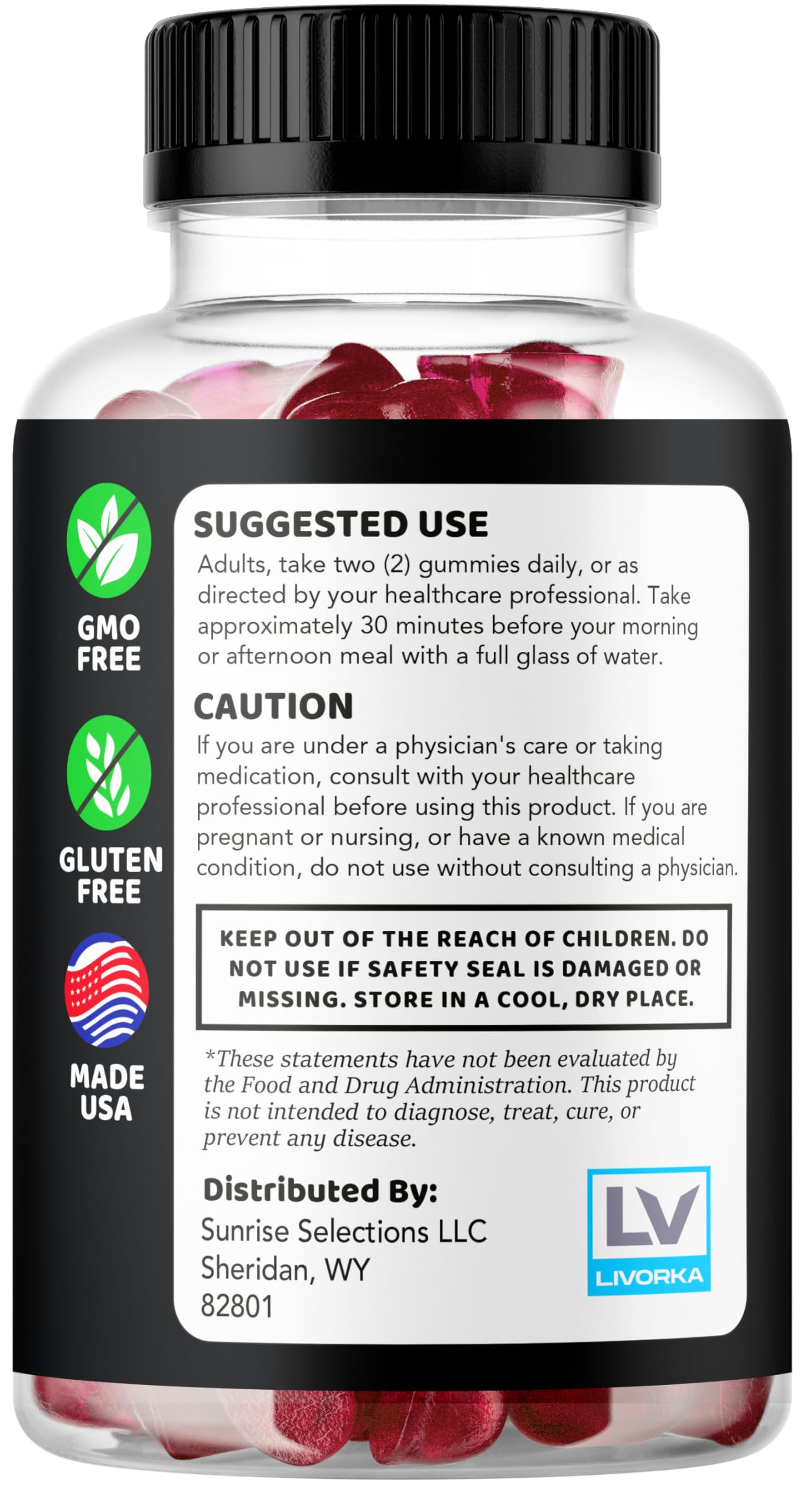 LIVORKA Dominator Maxxx Gummies for Men 180 Gummies