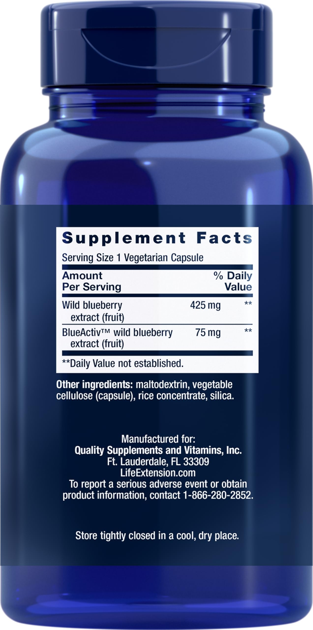 Life Extension Blueberry Extract 120 Capsules