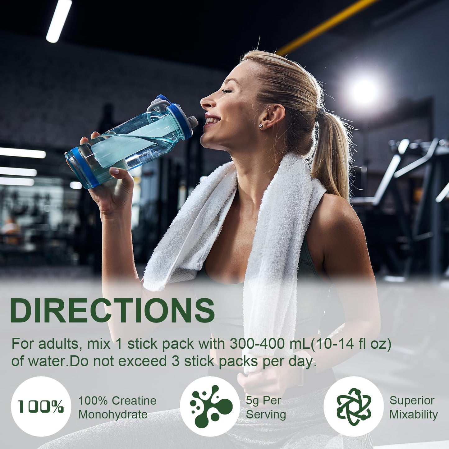 OMOGS Creatine Monohydrate + BCAA Powder 4.44