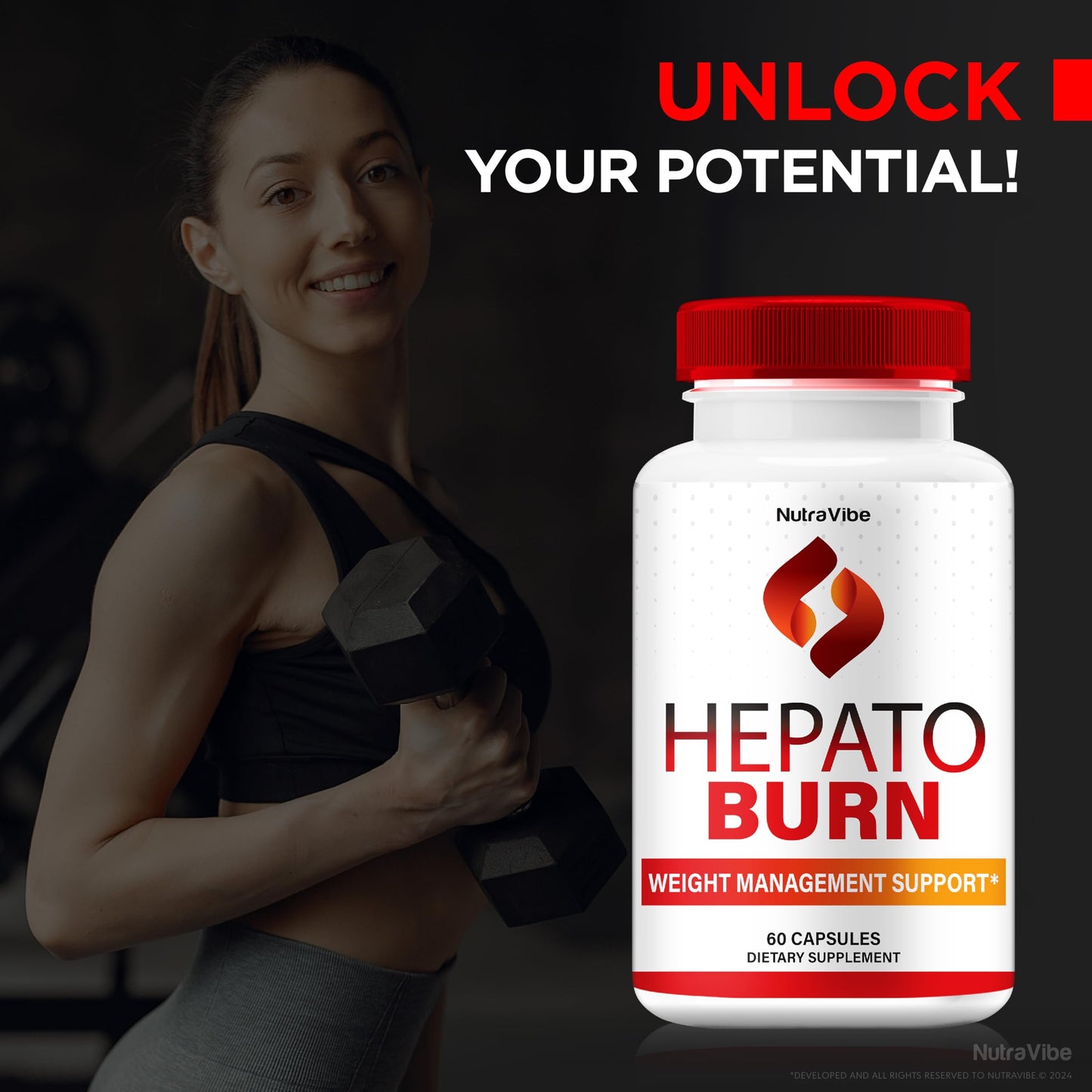 NutraVibe HepatoBurn Capsules, 60 Count