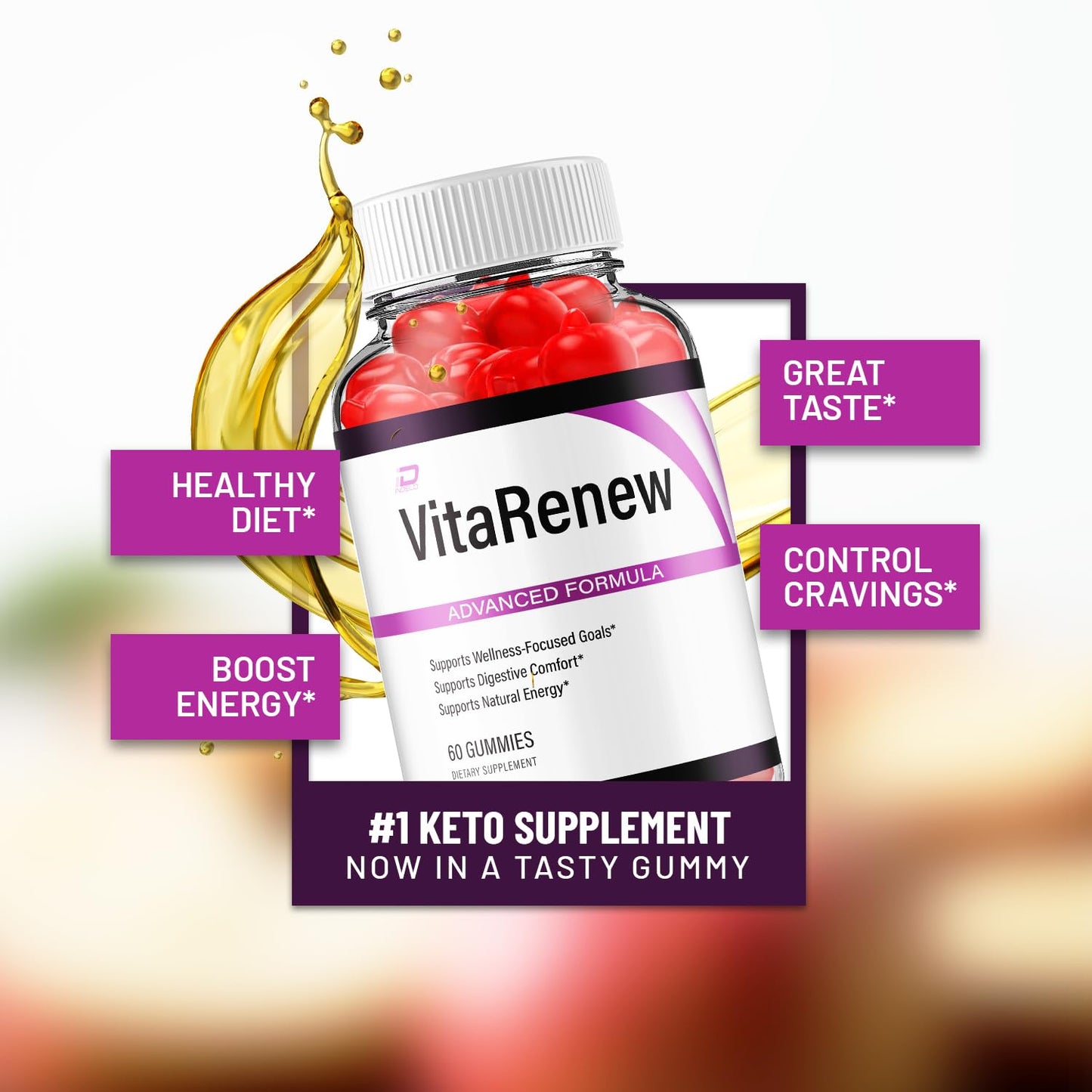 Indelo VitaRenew Advanced Formula Supplement for Daily Health Support Gummies 60