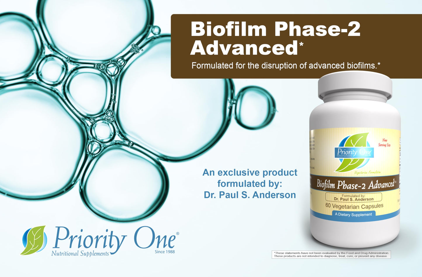 Priority One Biofilm Phase-2 Advanced Capsule, 60 Capsules
