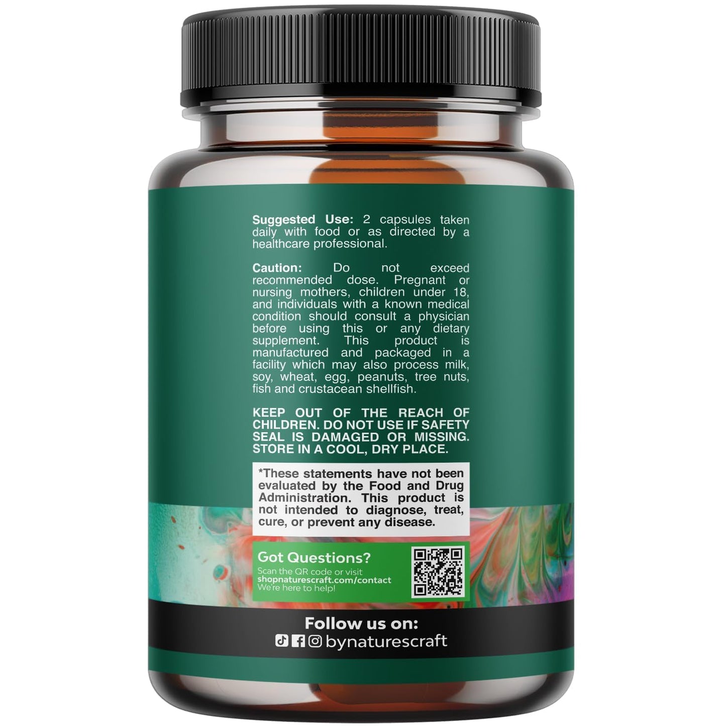 Natures Craft Pancreatin Digestive Enzymes for Digestive Health Capsule, 120 Count
