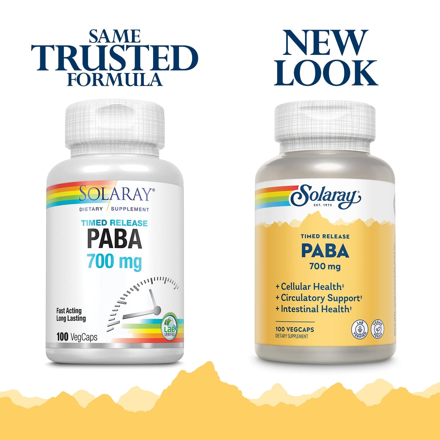 Solaray Paba TSTR Vitamin Capsules, 100 Count