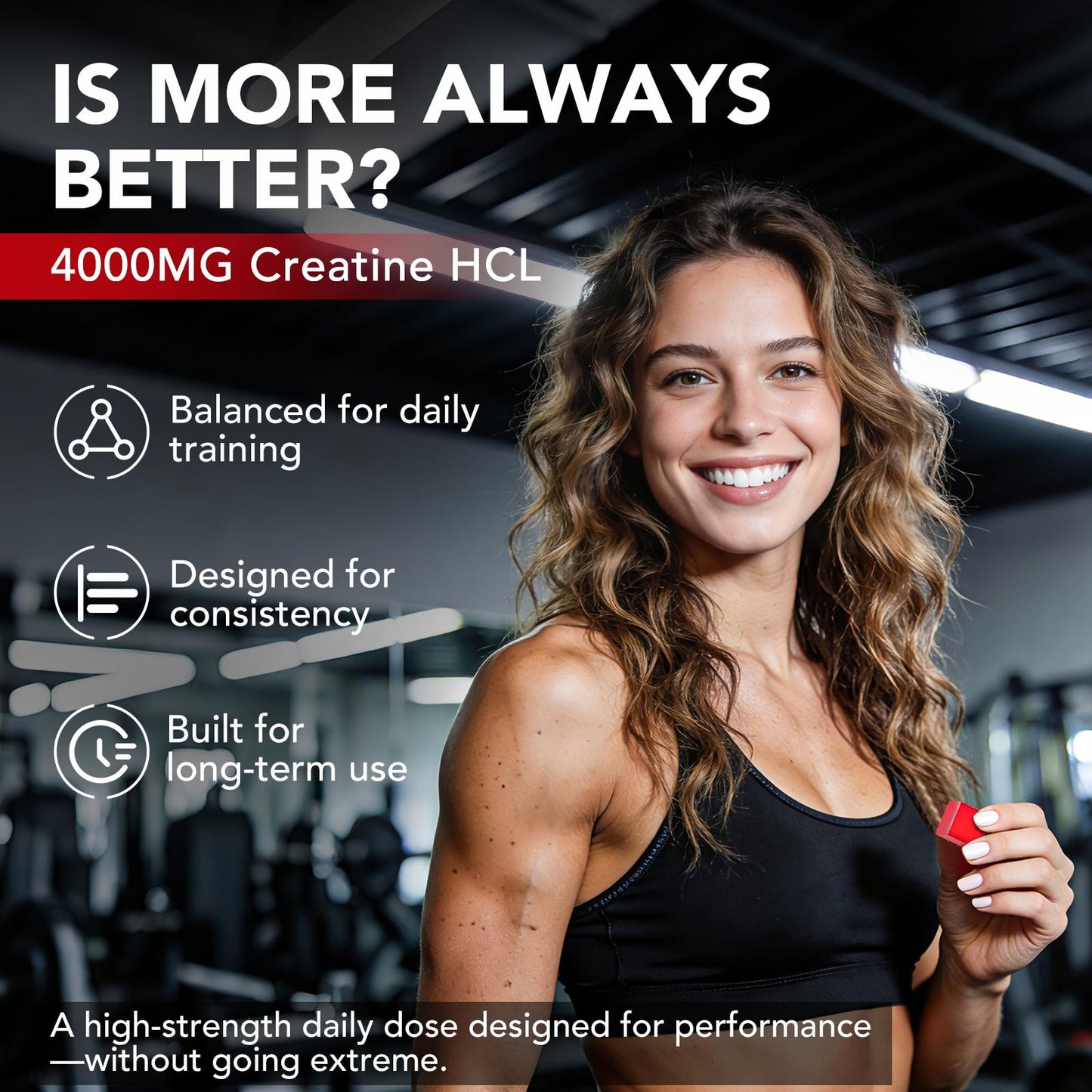 Ourui One Creatine HCl Gummies 4000mg per Serving, 120 Gummies