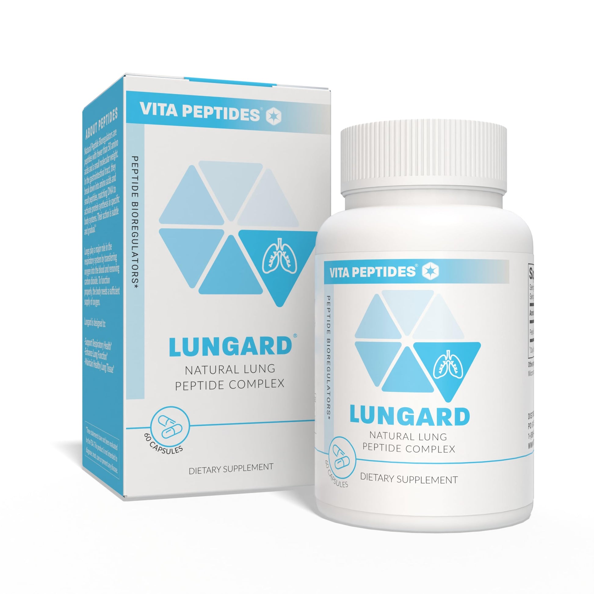 Vita Peptides Lungard Lungs Natural Peptide Bioregulator Capsules 60 Count