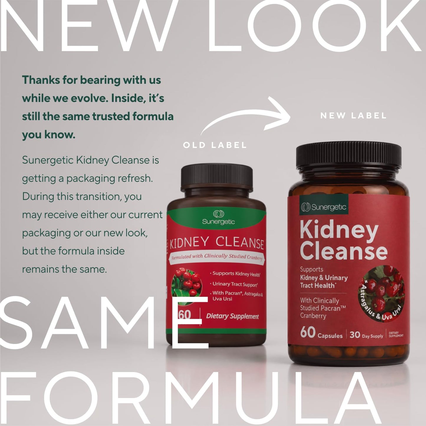Sunergetic Kidney Cleanse & Detox Support with Cranberry 60 Vegetarian Capsules