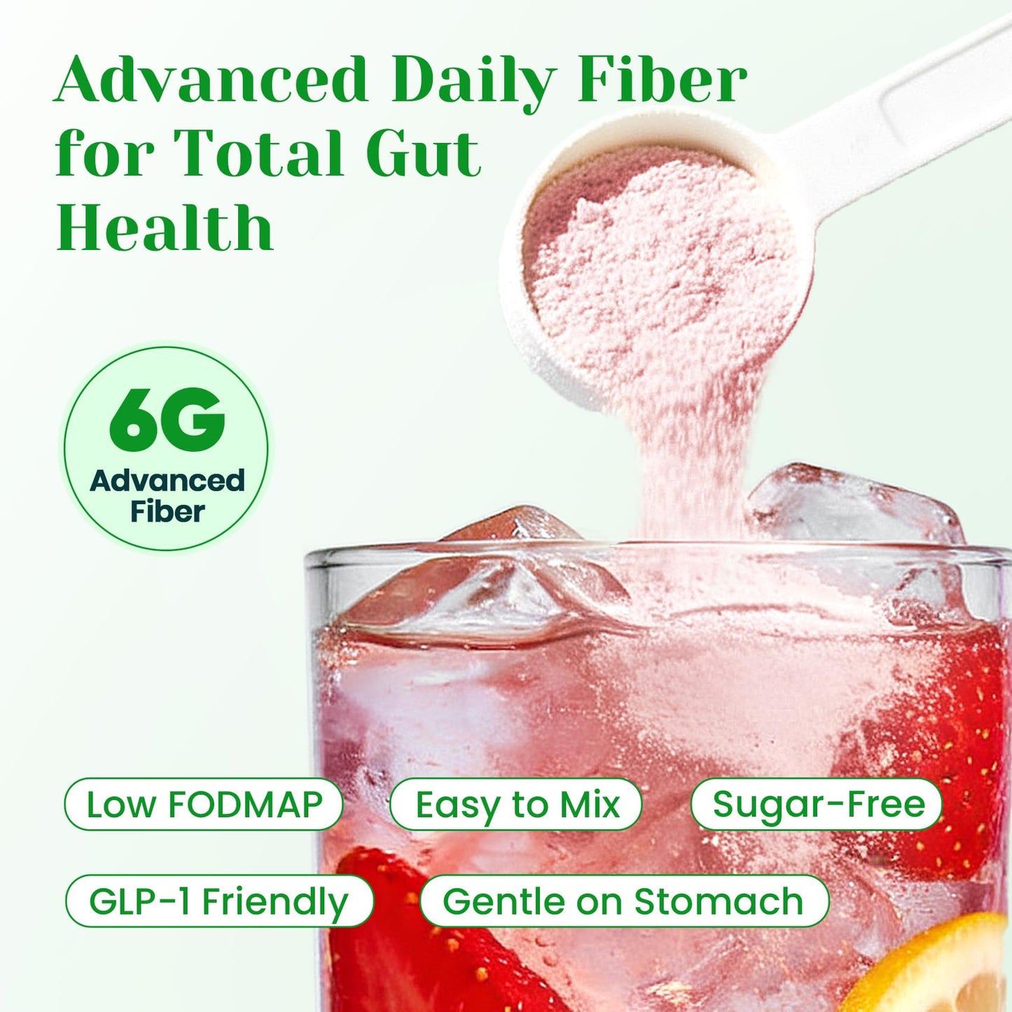 Venture Pal Daily Fiber Powder 7.84 oz – Fiber 6G with Probiotics, Collagen & Electrolytes – Supports Hydration & Inner Glow – Strawberry Lemonade