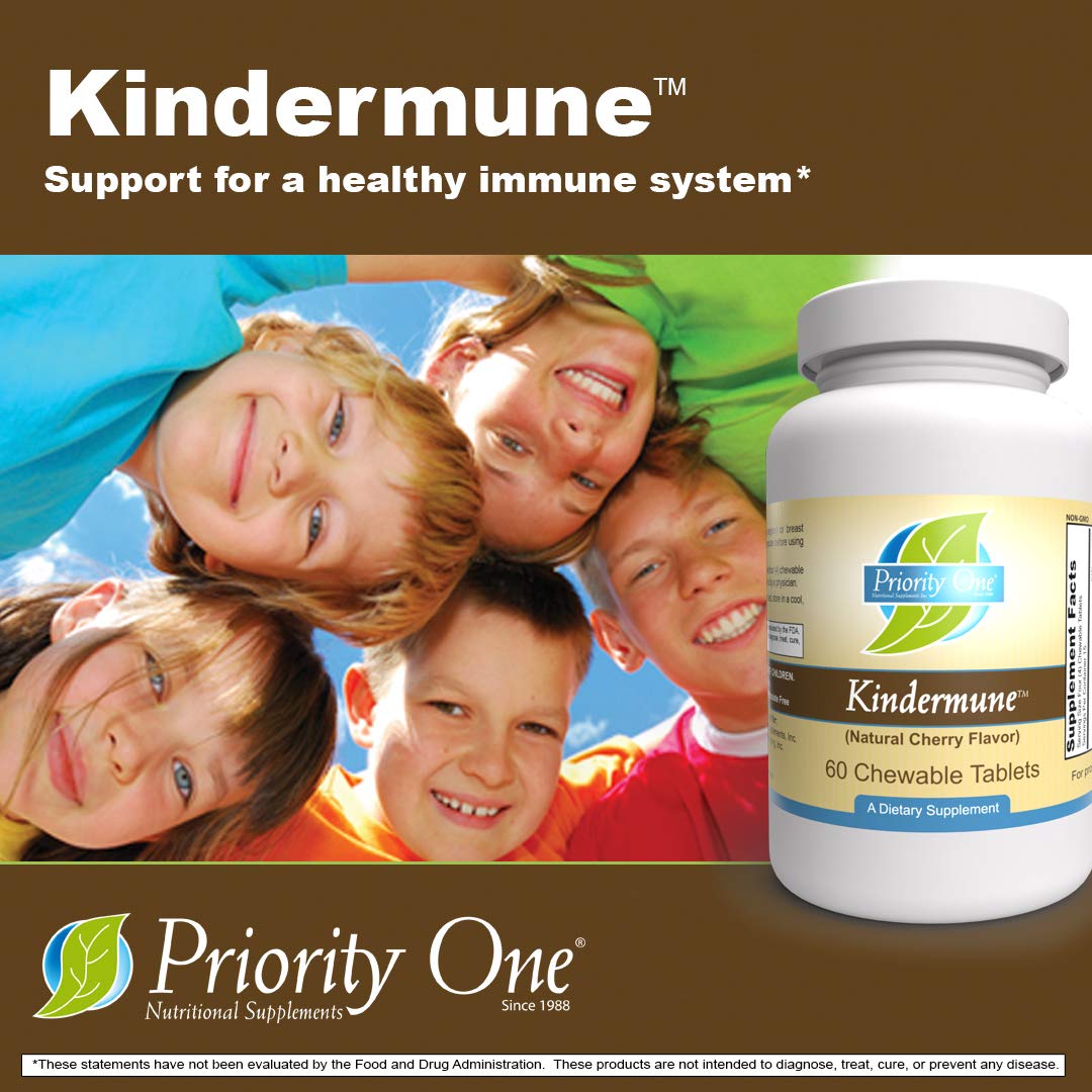 Priority One Kindermune Natural Cherry Flavor 60 Capsules
