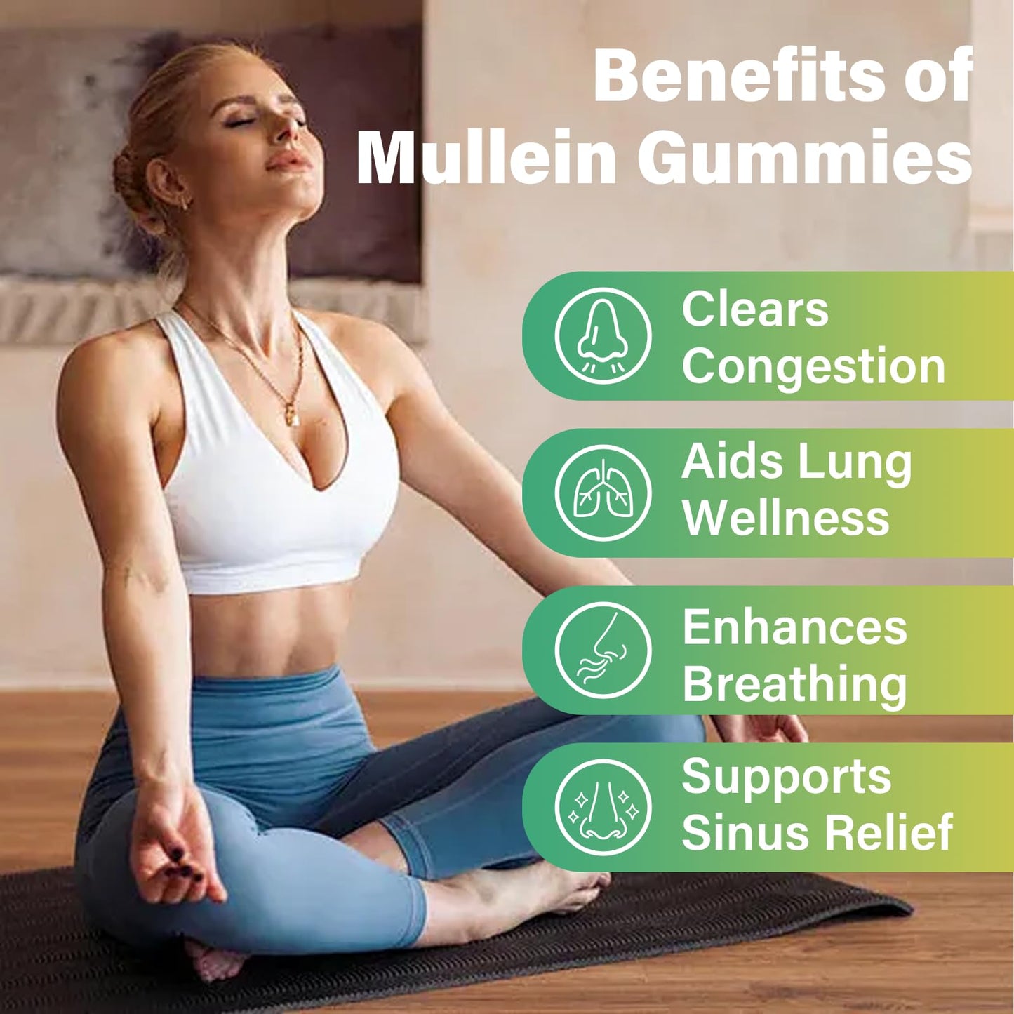 Aevezom Mullein Gummies for Lungs Gummy, 60 Count