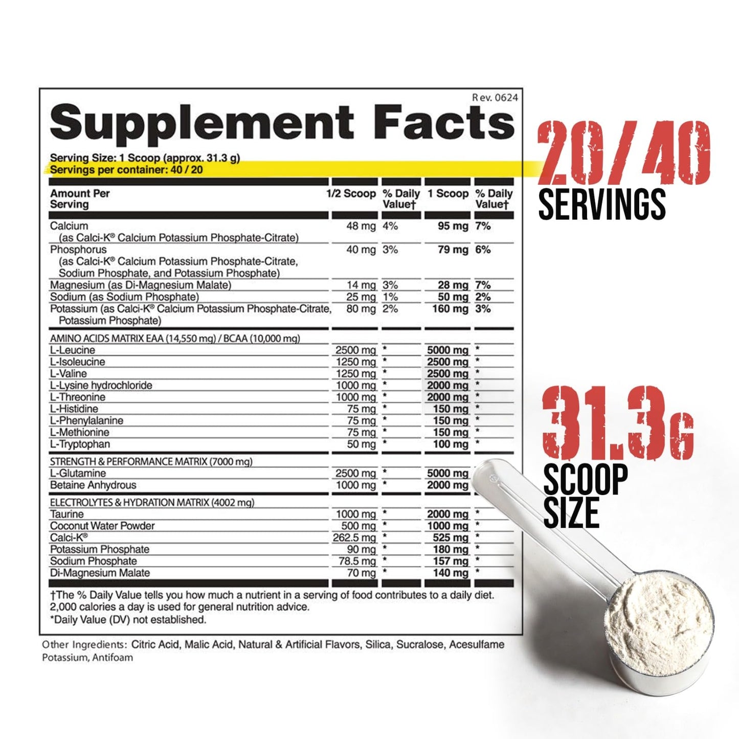 Apollon Nutrition Enigma Complete EAA + BCAA Recovery Matrix Powder 1.1 oz 40 Servings Strawberry Margarita