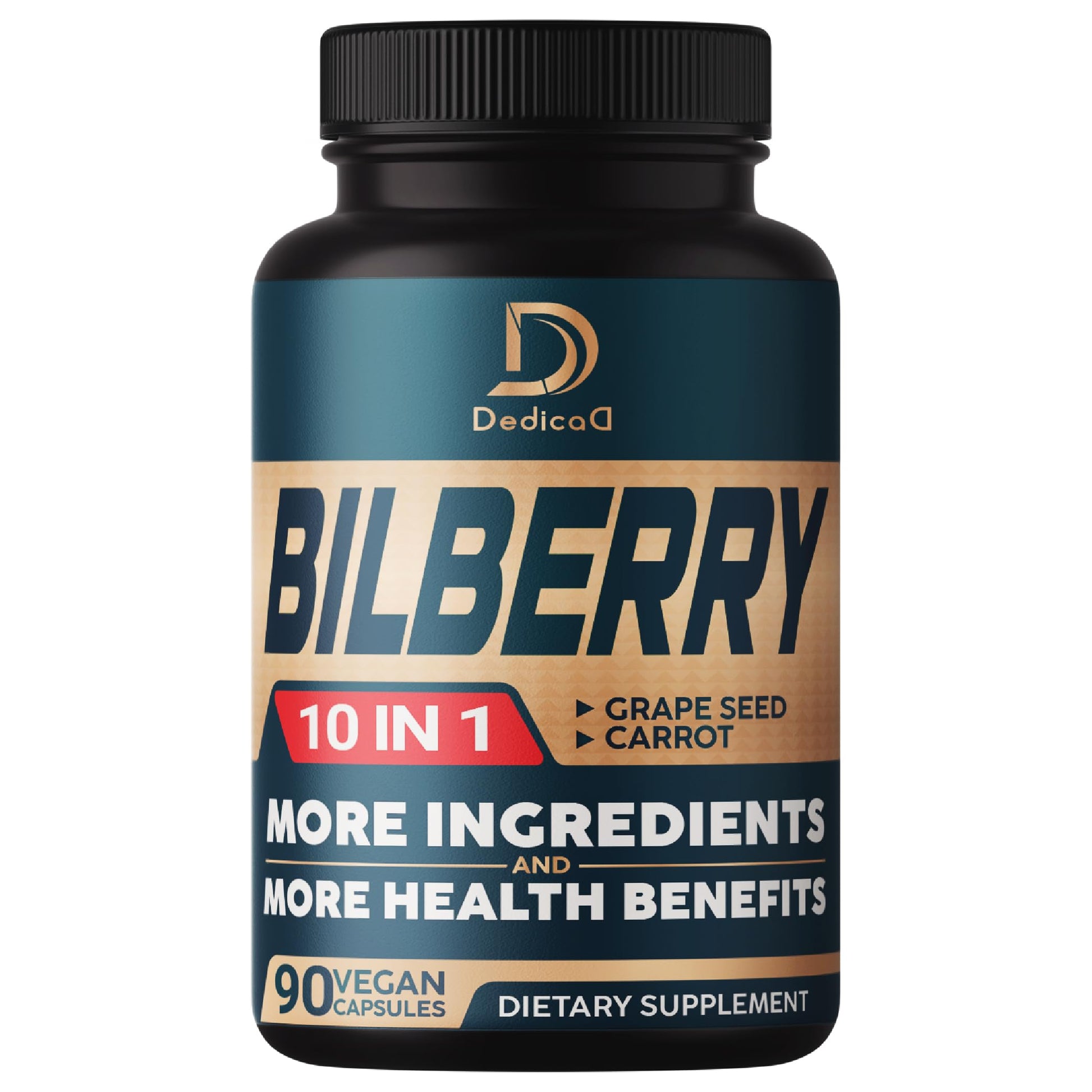 DEDICAD 10in1 Bilberry Extract for Eyes Capsules 90 Count