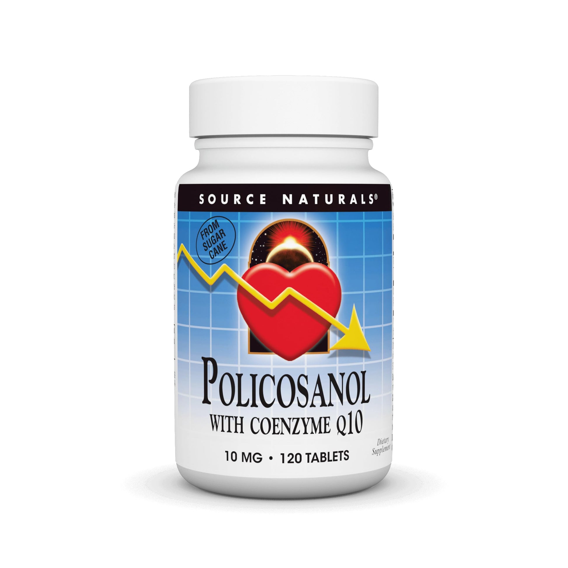 Source Naturals Policosanol with Coenzyme Q10, 10 mg, 120 Tablets
