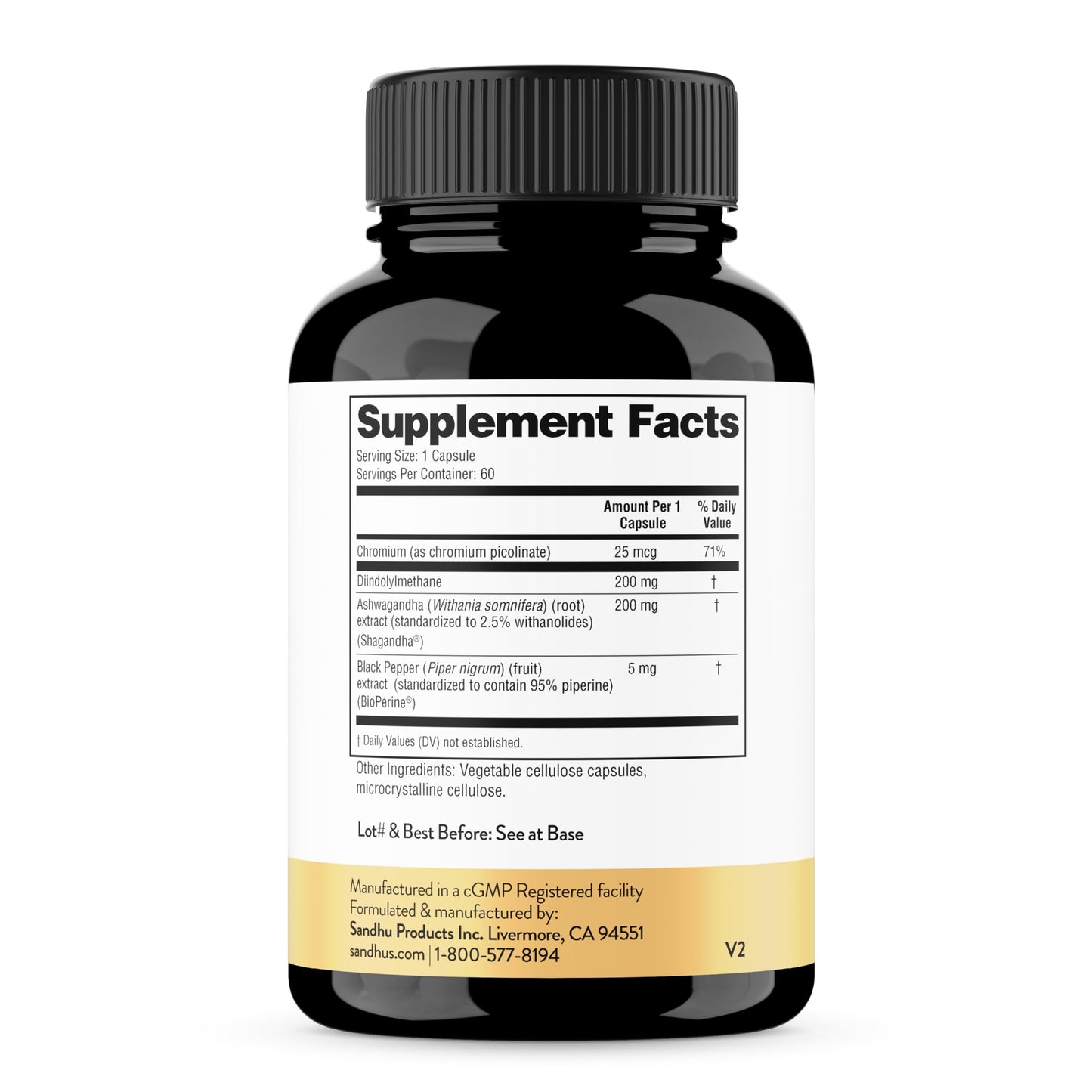 Sandhu's DIM Supplement 200 mg Capsule 60 Count