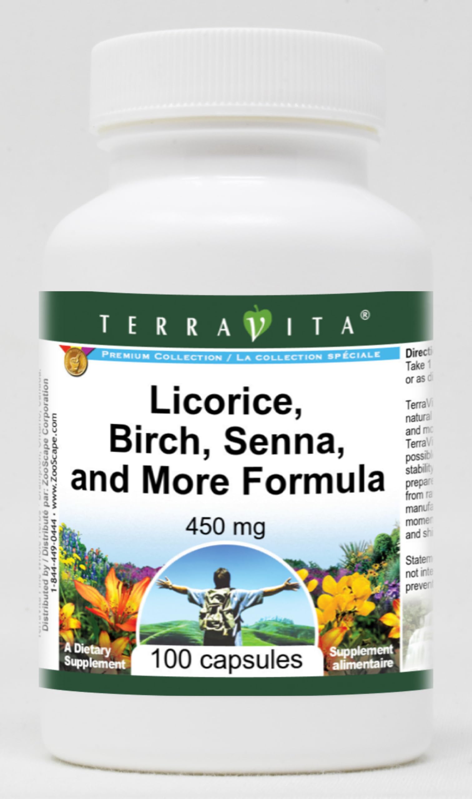 Terravita Licorice, Birch, Senna, and More Formula (450 mg) Capsules, 300 Count