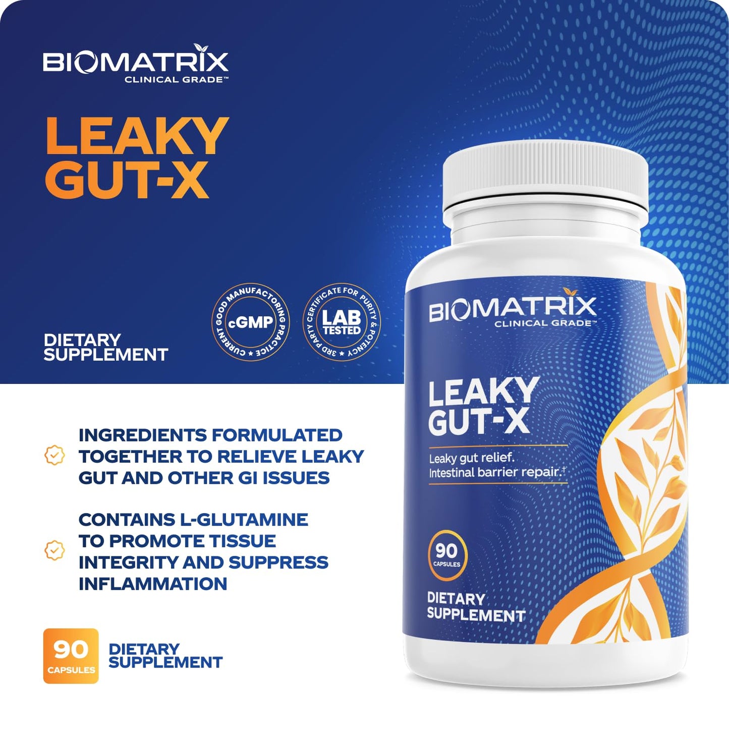 BioMatrix Leaky Gut Repair Capsule, 90 Count