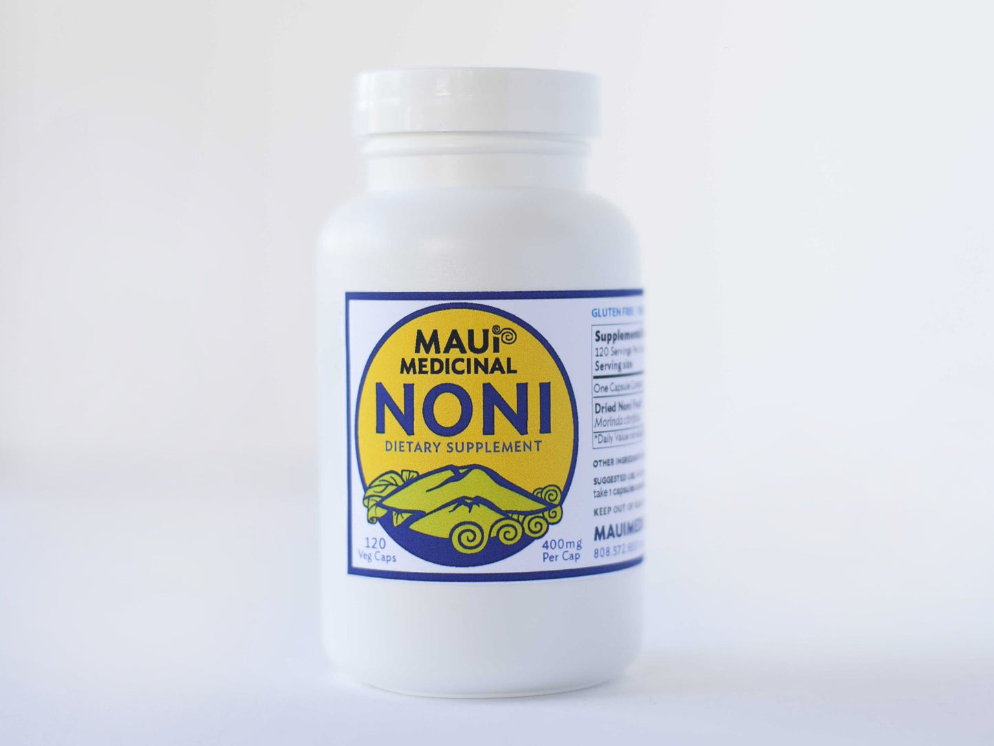 Maui Medicinal Herbs Noni 120 Veggie Capsules