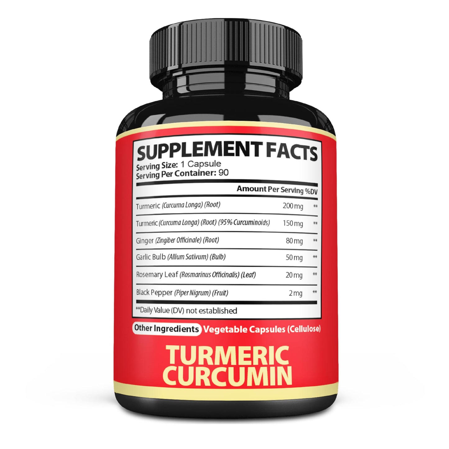 Satoomi 6in1 Turmeric Curcumin Supplement Capsules, 90 Count