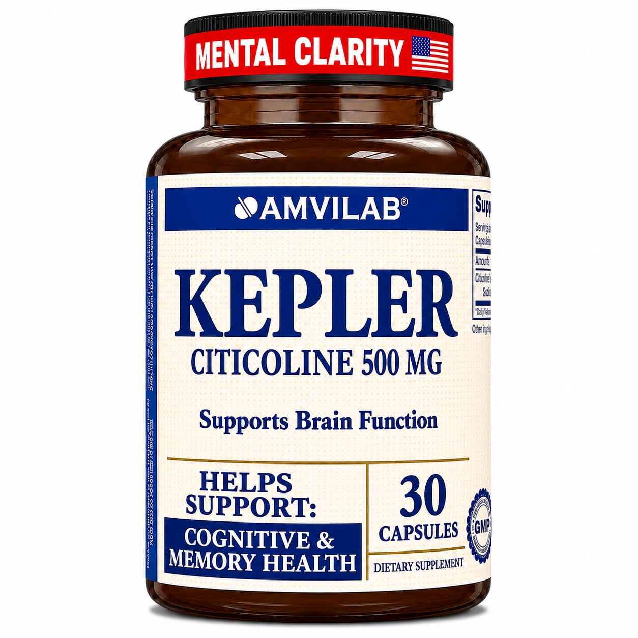 AMVILAB Kepler CDP Choline Supplement 30 Capsules