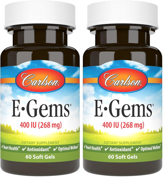 Carlson E-Gems Natural Vitamin E Softgels 120
