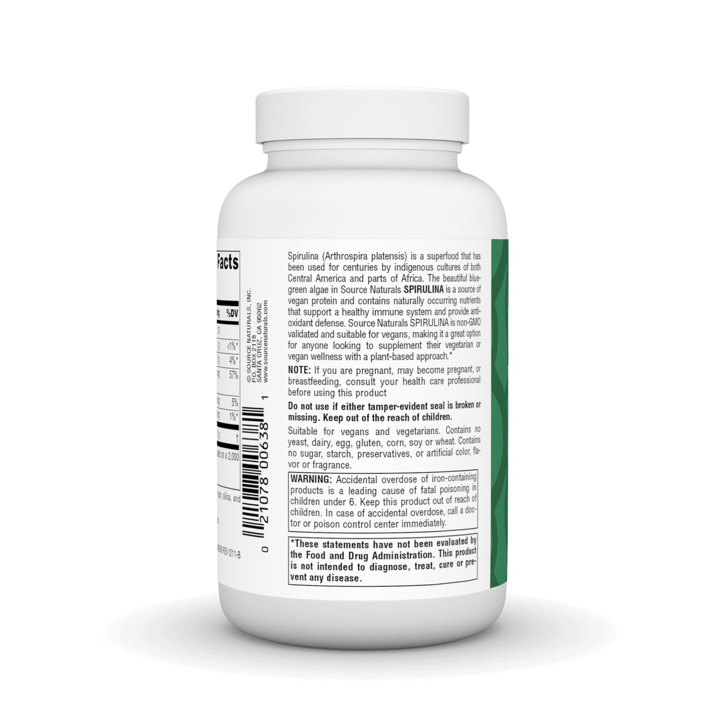 Source Naturals Spirulina Tablet 200 Tablets
