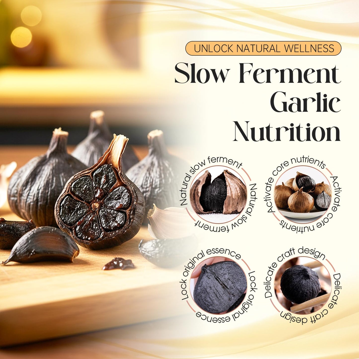 JXlspe Fermented Black Garlic Extract Softgels 300