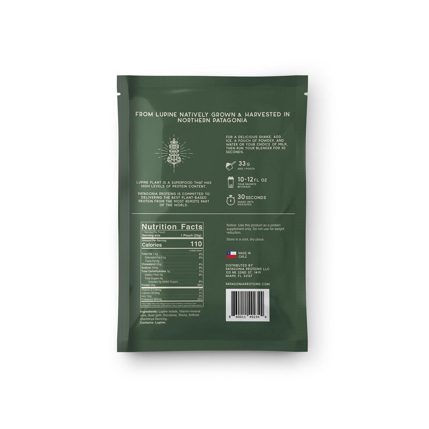 Patagonia Proteins Vegan Protein Harvested in Chile Powder 1.16 oz