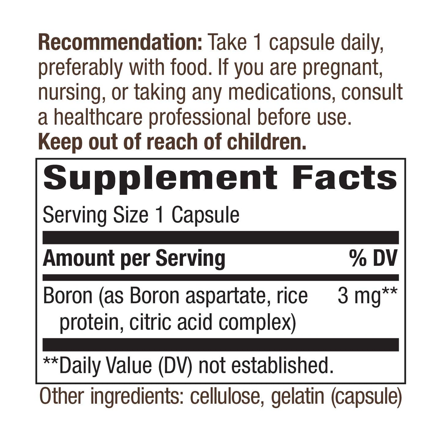 Nature's Way Boron Complex 200 Capsules