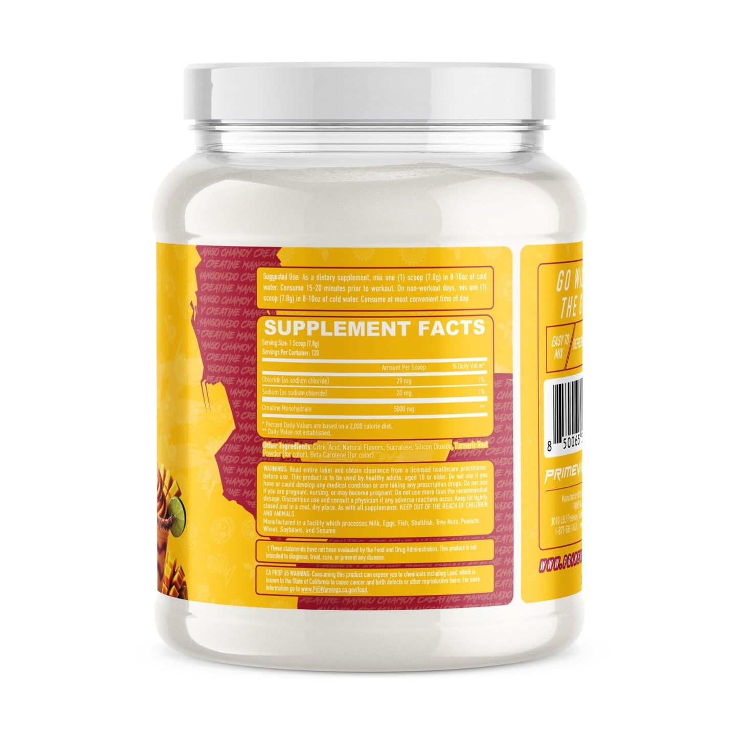 Primeval Labs Clean Creatine Monohydrate Powder, 120 Servings