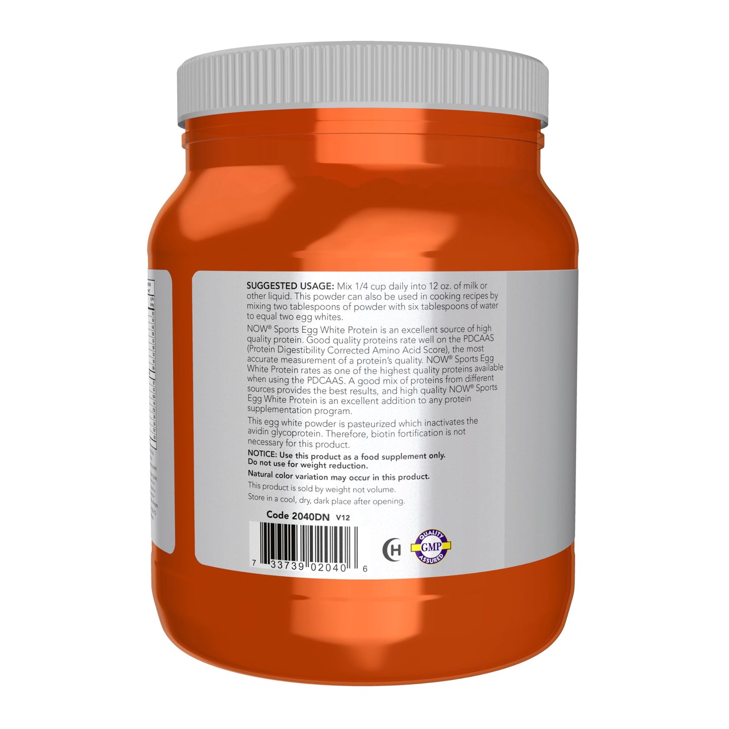 NOW Foods Egg White Protein Powder, 1.2-Pound
