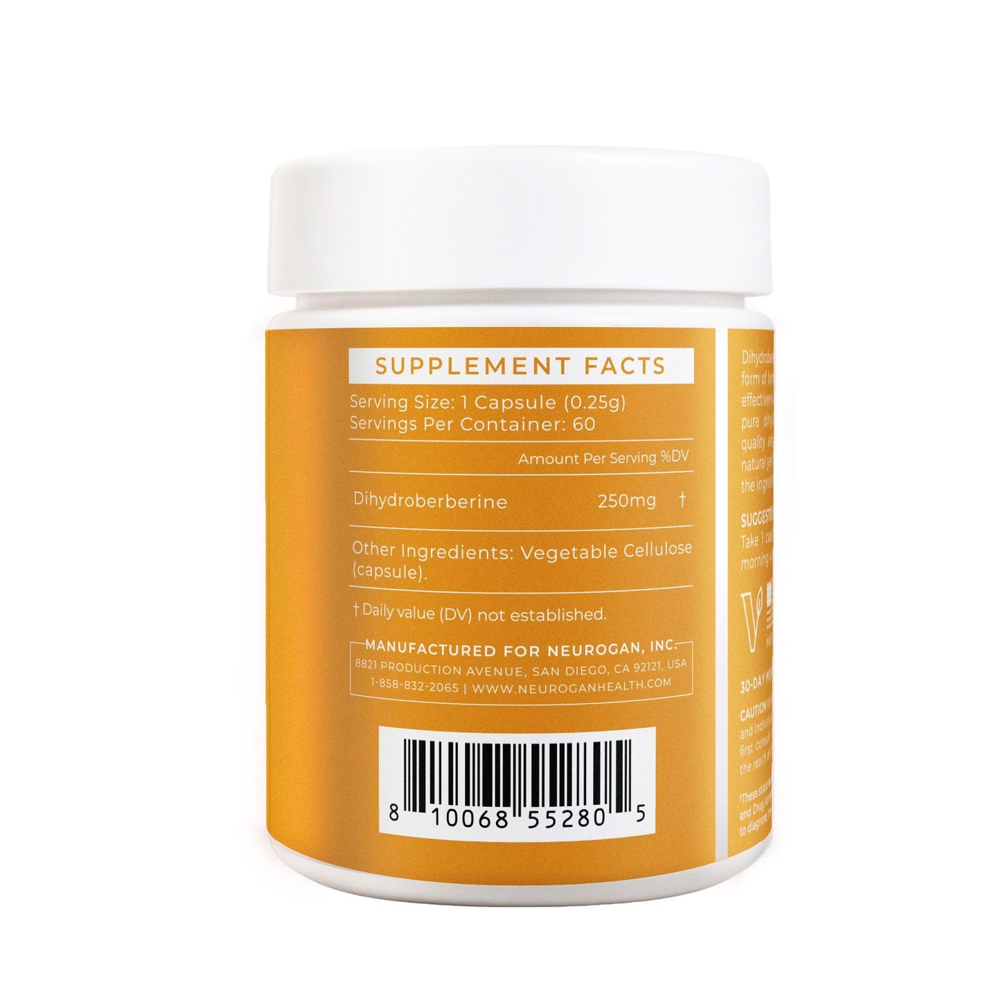 Neurogan Dihydroberberine Supplement Capsules, 60 Count