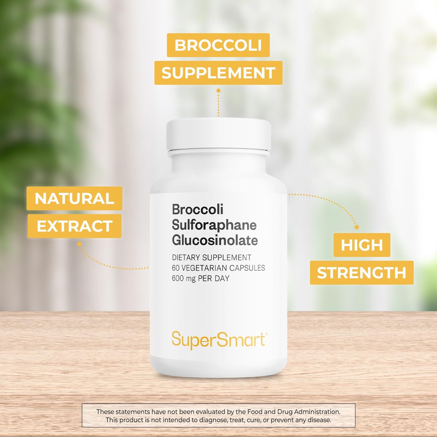 Supersmart Broccoli Sulforaphane 300 mg Capsule, 60 Vegetarian Capsules