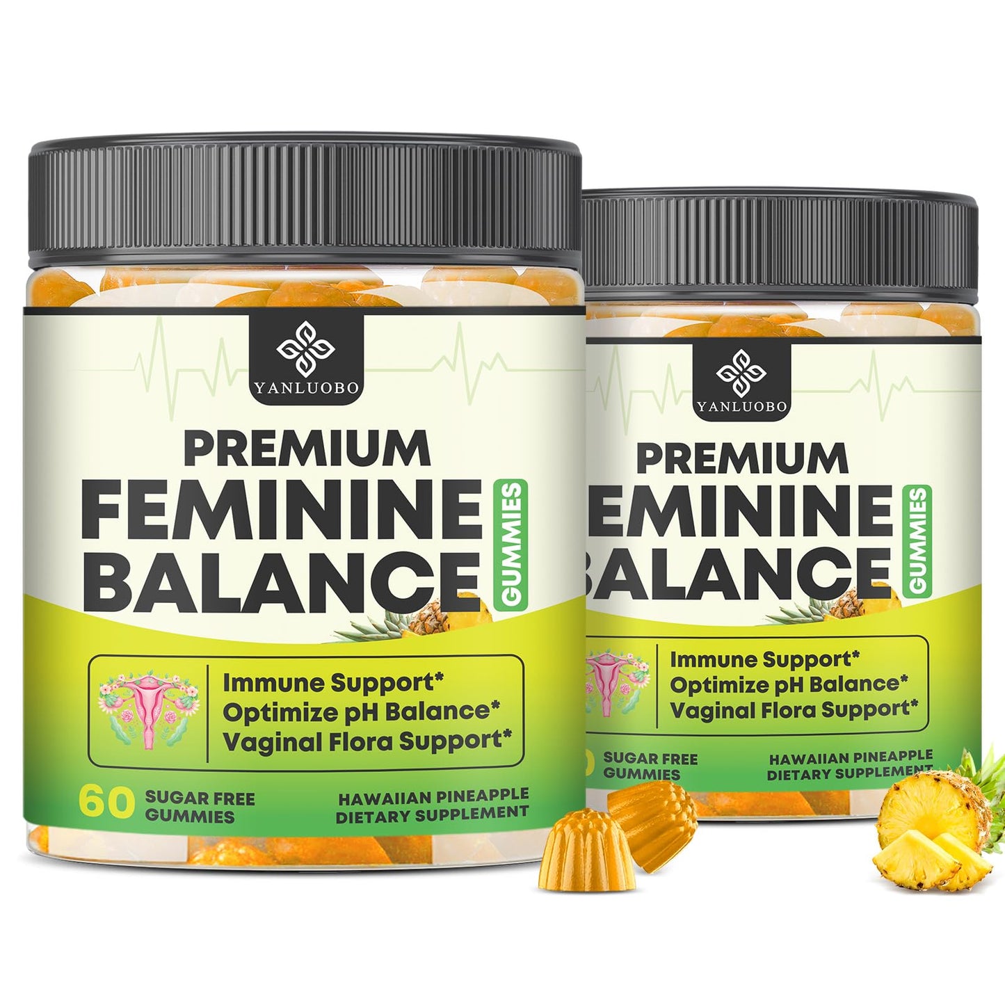 YANLUOBO Feminine Balance Probiotic Gummies 120