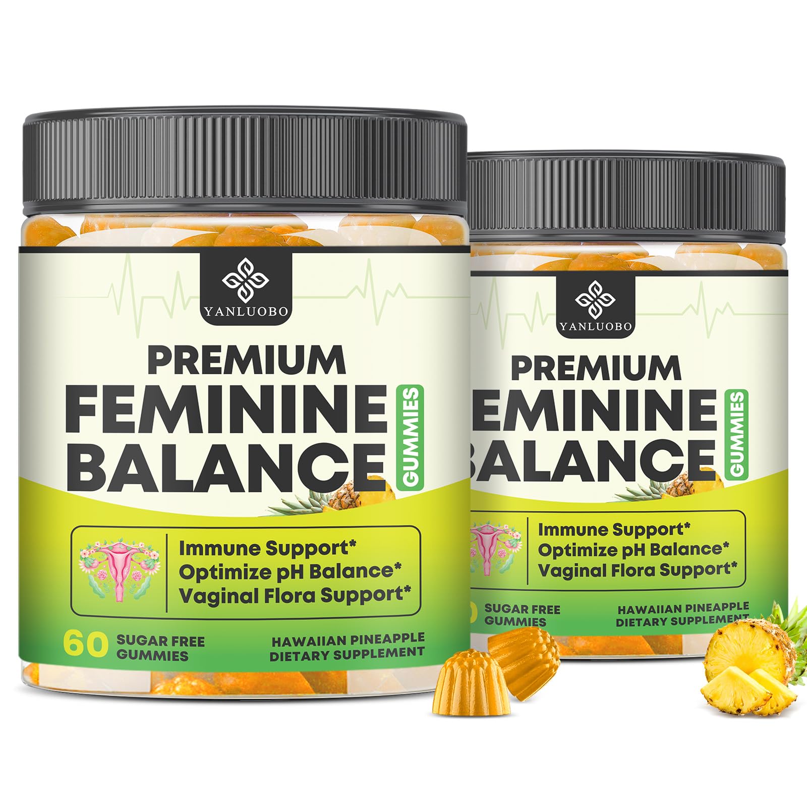 YANLUOBO Feminine Balance Probiotic Gummies 120