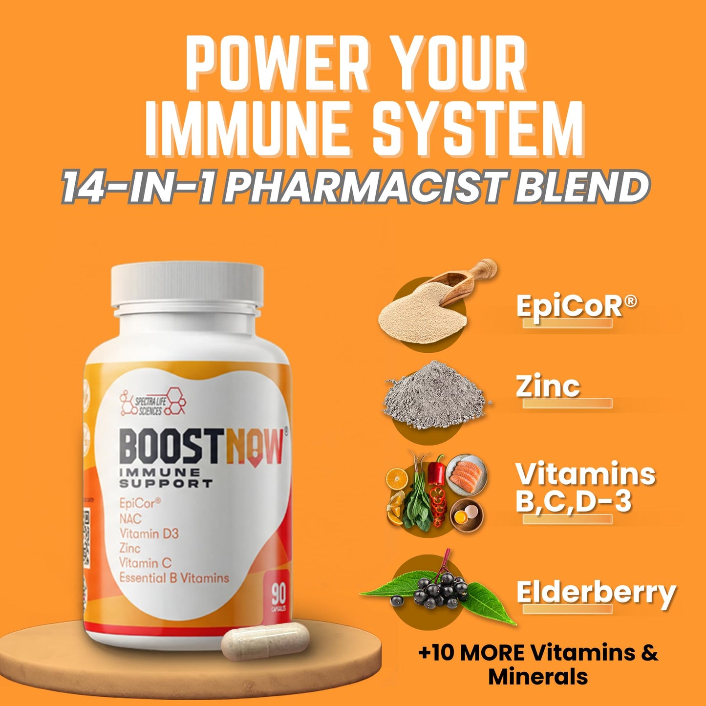 BoostNow Immune Support Capsules 90 Count