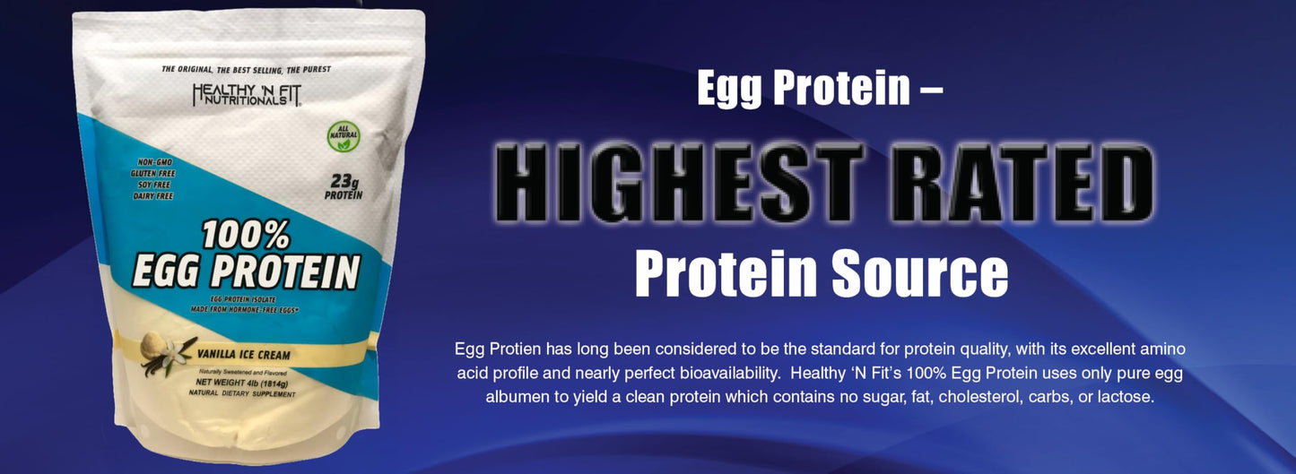 Healthy 'N Fit 100 Percent Egg Protein Powder, Strawberry Passion, 32 Servings