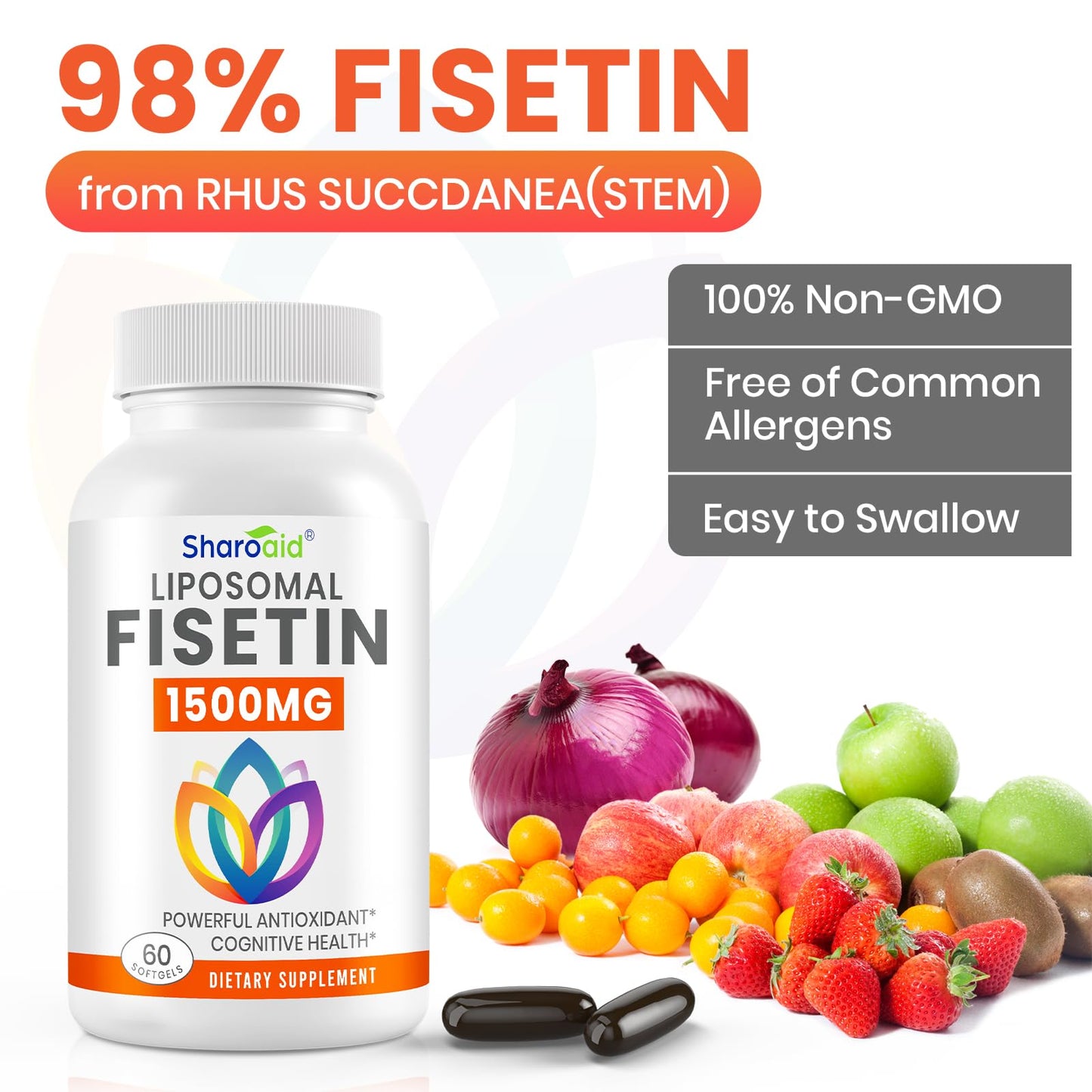 Sharoaid 1500mg Fisetin Softgels 120