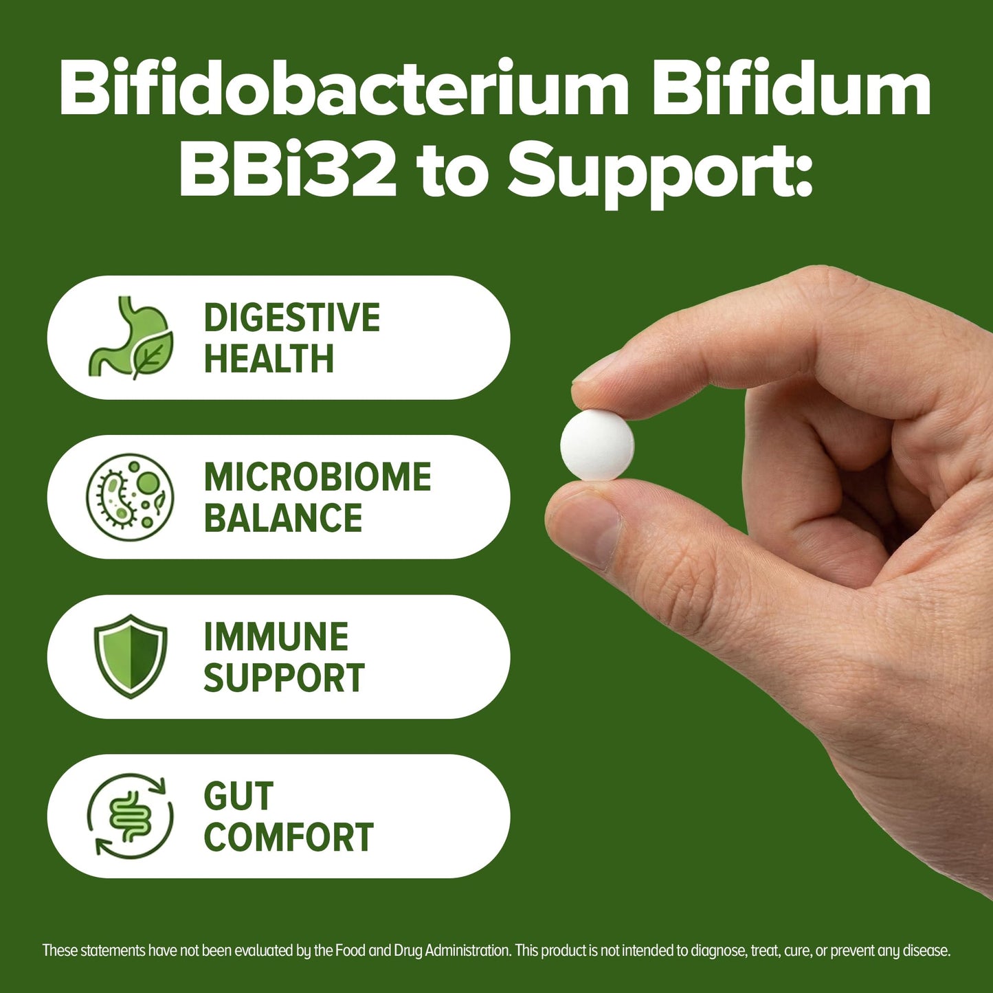 Natural Foundation Supplements Bifidobacterium Bifidum Probiotic Tablet, 240 Count